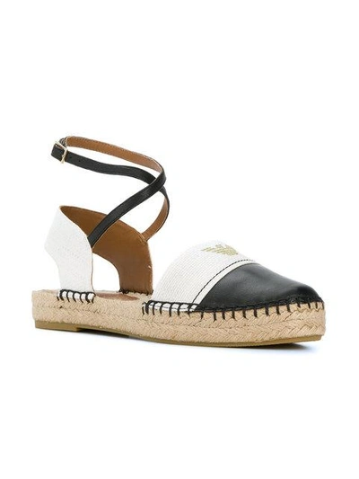 Shop Emporio Armani Ankle-wrap Espadrilles - White