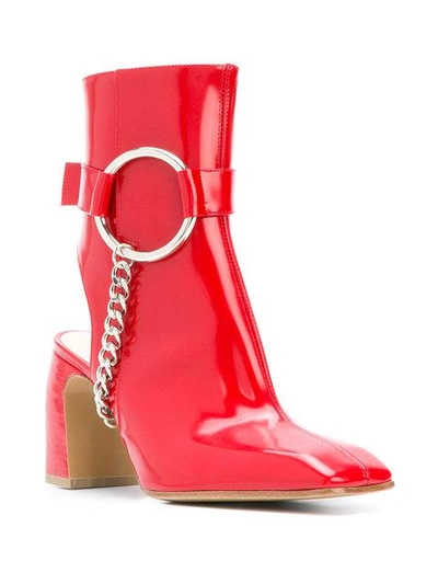 Shop Ssheena Chain-strap Boots - Red