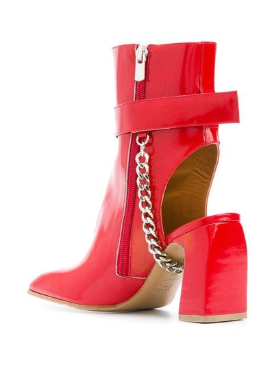 Shop Ssheena Chain-strap Boots - Red