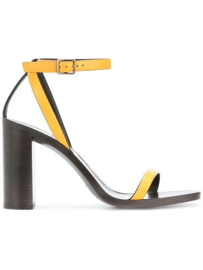 Shop Saint Laurent Tanger Sandals - Yellow