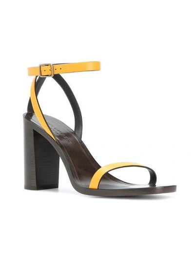 Shop Saint Laurent Tanger Sandals - Yellow