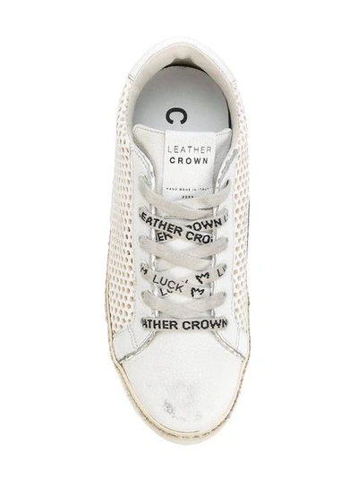 Shop Leather Crown Embroidered Sneakers