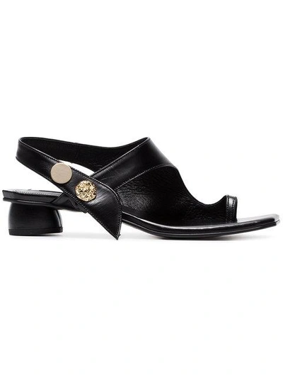 Shop Reike Nen Black 40 Single Toe Leather Sandals