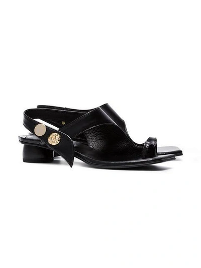 Shop Reike Nen Black 40 Single Toe Leather Sandals