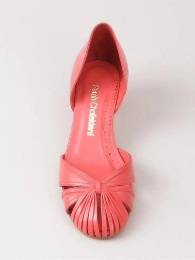 Sarah Chofakian Low-heel Pumps In Red