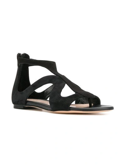 Shop Alexander Mcqueen Strappy Sandals - Black