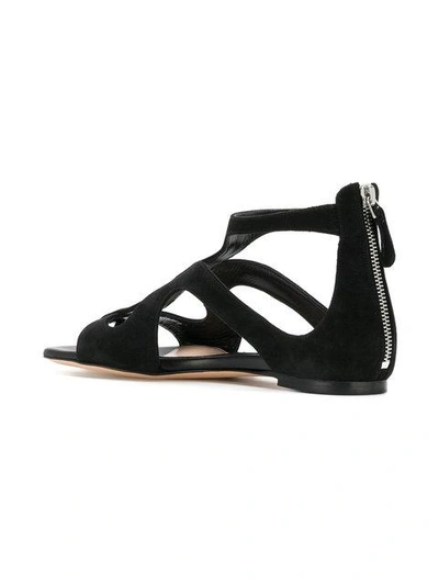 Shop Alexander Mcqueen Strappy Sandals - Black