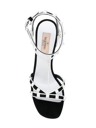 Shop Valentino Rockstud Strappy Sandals In Black