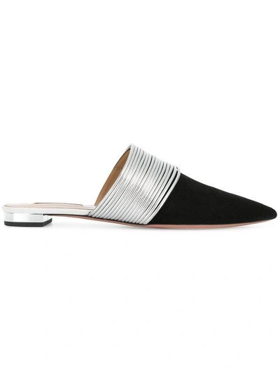 Shop Aquazzura Slip-on Mules - Black