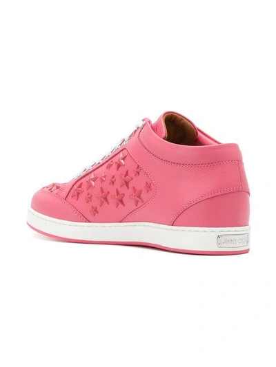 Shop Jimmy Choo Miami Star Sneakers - Pink