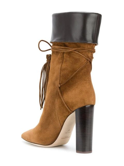 Shop Saint Laurent Tangier 105 Ankle Boots In Brown