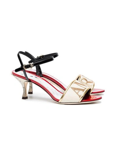 Shop Dolce & Gabbana Amore 60 Sandals In Multicolour