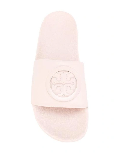 Shop Tory Burch Liana Slides - Neutrals