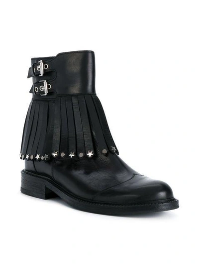 Shop Htc Hollywood Trading Company Embellished Tassel Buckle Boots In Black