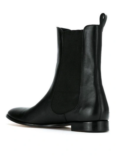 Shop Sarah Chofakian Leather Chelsea Boots In Black