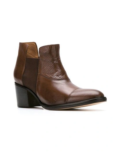 Shop Sarah Chofakian Leather Boots - Brown