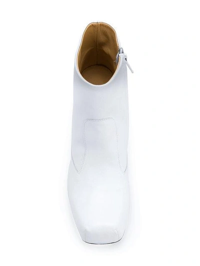 Shop Aalto Block Heel Boots - White