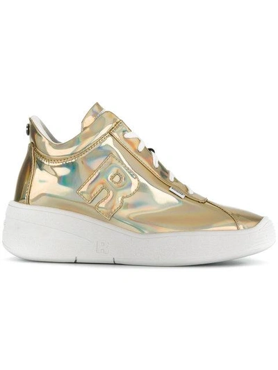 Shop Rucoline Chunky Sole High Top Sneakers - Metallic