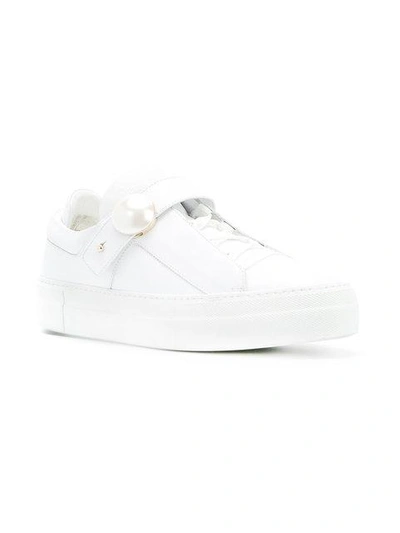 Shop Nicholas Kirkwood Pearlogy Sneakers In W02 White