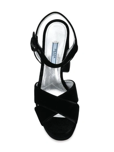 Shop Prada Platform Sandals - Black