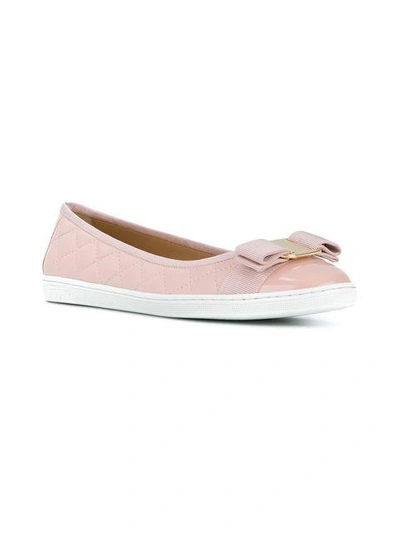 Shop Ferragamo Salvatore  Vara Bow Ballerina Shoes - Pink