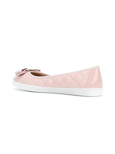 Shop Ferragamo Salvatore  Vara Bow Ballerina Shoes - Pink