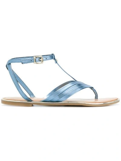 Shop Tommy Hilfiger Strappy Sandals In Blue