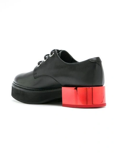Shop Alexander Mcqueen Lace-up Flatform Shoes - Black