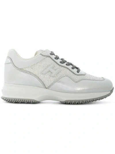 Shop Hogan Interactive Sneakers In Metallic