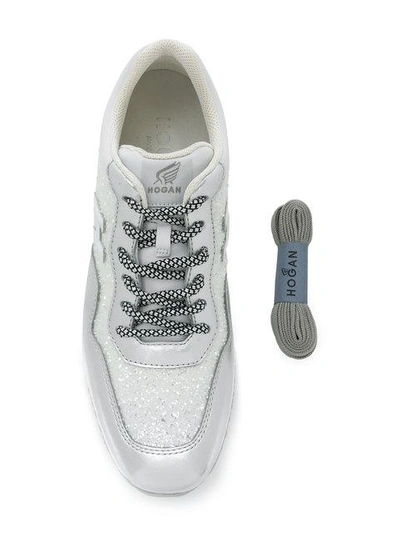 Shop Hogan Interactive Sneakers In Metallic