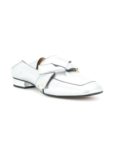 Shop Chloé Quincy Loafers - Metallic