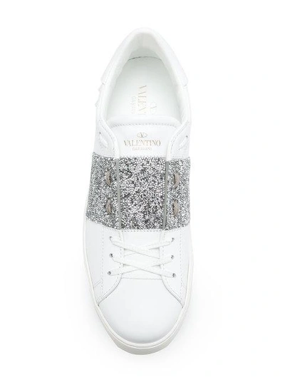 Shop Valentino Open Low-top Sneakers In White