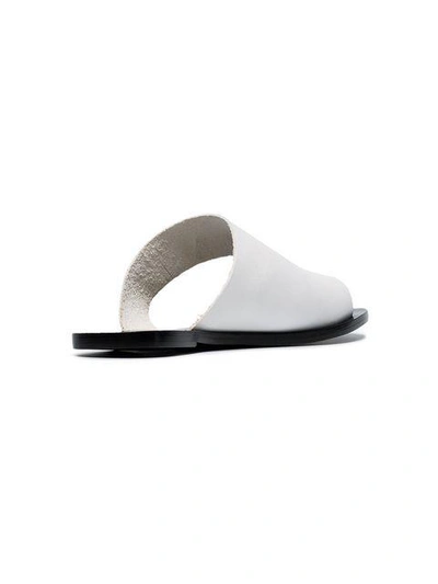Shop Atp Atelier White Rosa Vacchetta Leather Sandals
