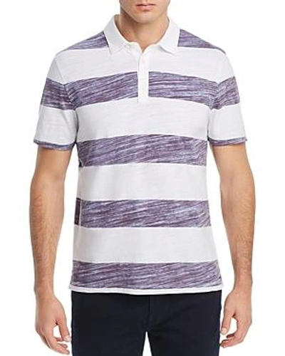 Shop Michael Kors Block Stripe Polo Shirt - 100% Exclusive In Smokey Blue