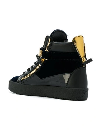 Shop Giuseppe Zanotti Carter Mid-top Sneakers In Black