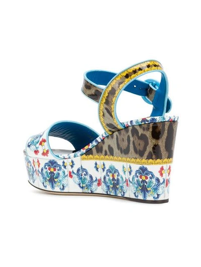 printed platform sandals