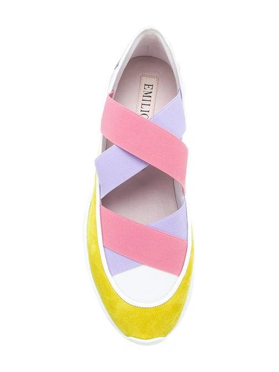 Shop Emilio Pucci Multi-strap Sneakers - Multicolour