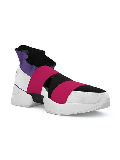 Shop Emilio Pucci City Up Custom Sneakers In Multicolour