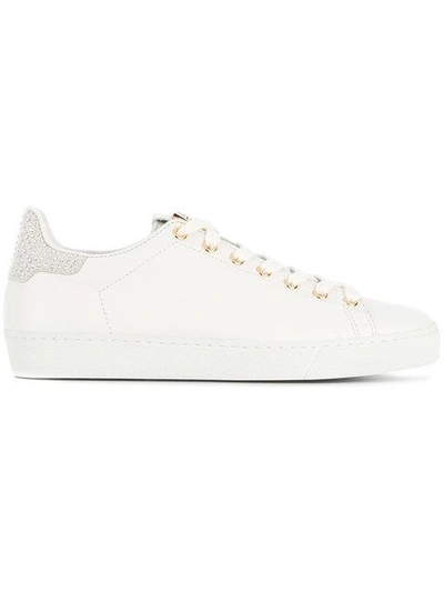 Shop Hogl Crystal-embellished Sneakers In White