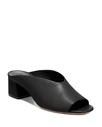 Shop Vince Women's Cachet Leather Slide Sandals In Black