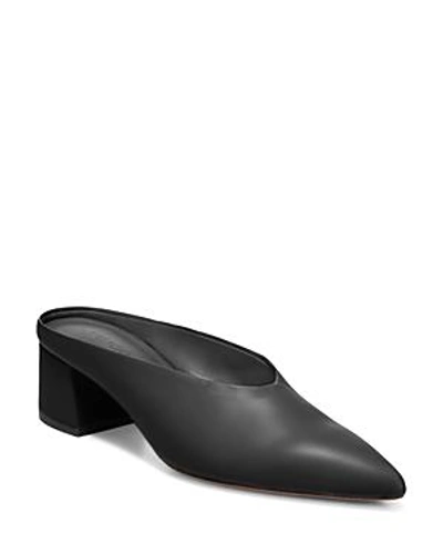 Shop Vince Women's Ralston Leather Mules In Black