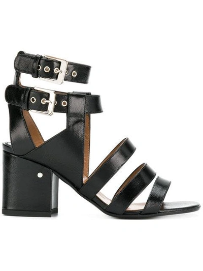 Shop Laurence Dacade Strappy Buckle Sandals In Black