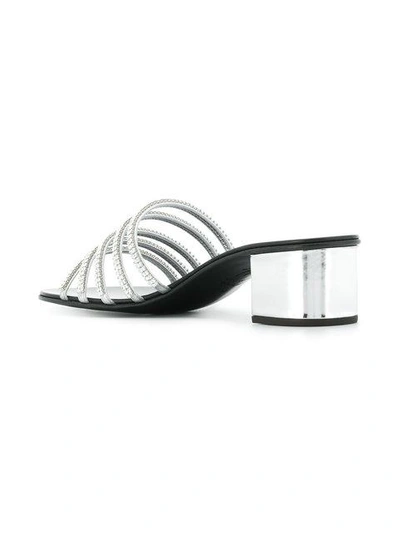 Shop Giuseppe Zanotti Michela Mules In Silver