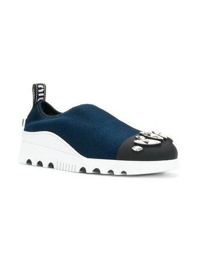 Shop Miu Miu Crystal In Blue