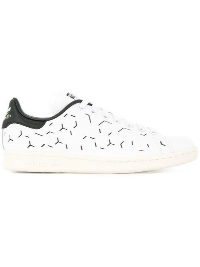 Shop Adidas Originals Stan Smith Grid Sneakers In White