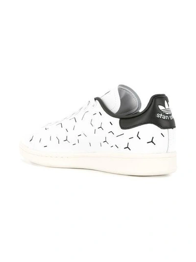 Shop Adidas Originals Stan Smith Grid Sneakers In White