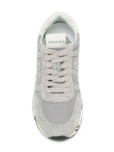 Shop White Premiata Sky Sneakers - Grey