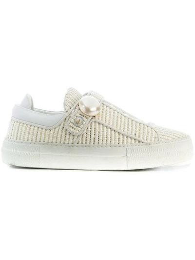 Shop Nicholas Kirkwood Pearlogy Low Top Sneakers - White