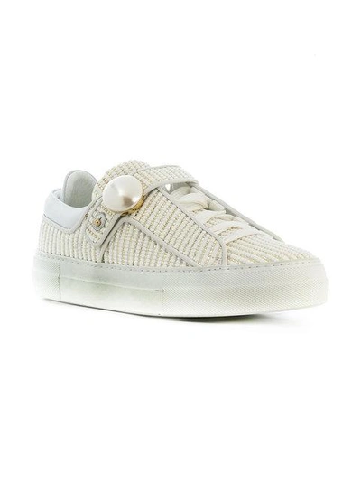 Shop Nicholas Kirkwood Pearlogy Low Top Sneakers - White