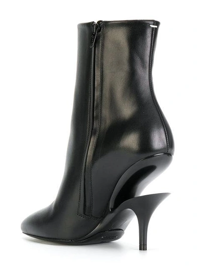 Shop Maison Margiela Cut-out Heel Ankle Boots In 961 Black